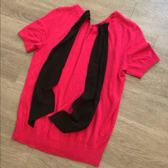 Ann Taylor x Kate Hudson Pink Top with Bow - Picture 2 of 5